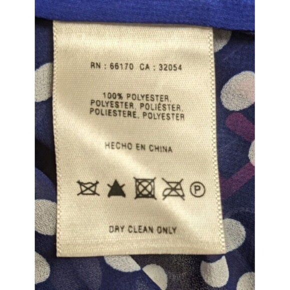 Anthropologie LEIFNOTES "Times Two" Polka Dot Floral Tie Front Blouse Size 8 - Picture 7 of 10